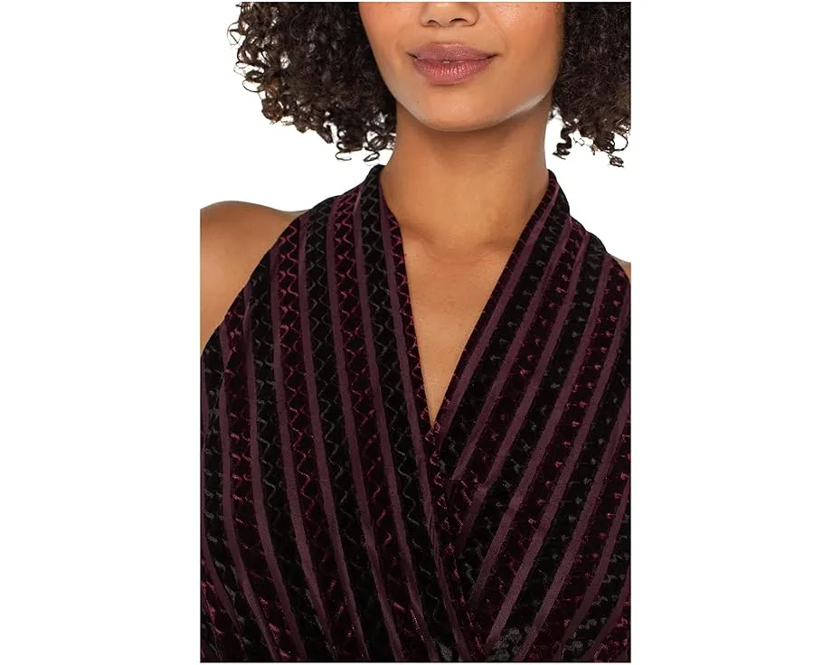 Liverpool Los Angeles топ без рукавов с запахом и бархатными полосками