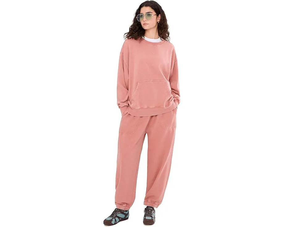 Оверсайз худи Free People Slow It Down с карманом кенгуру