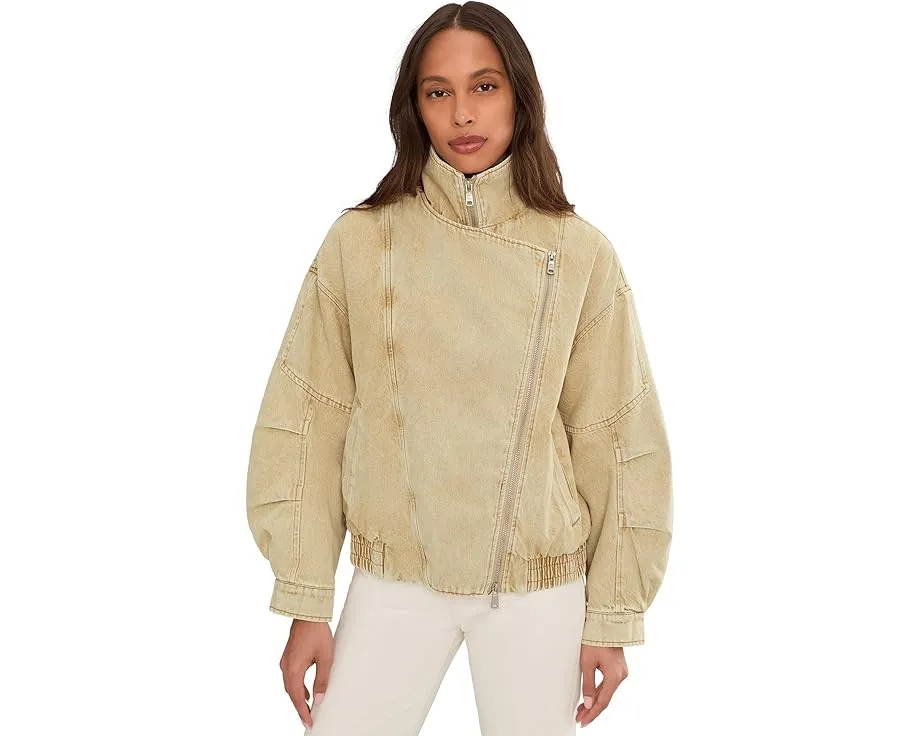 Оверсайз бомбер с асимметричной молнией и высоким воротником Avec Les Filles