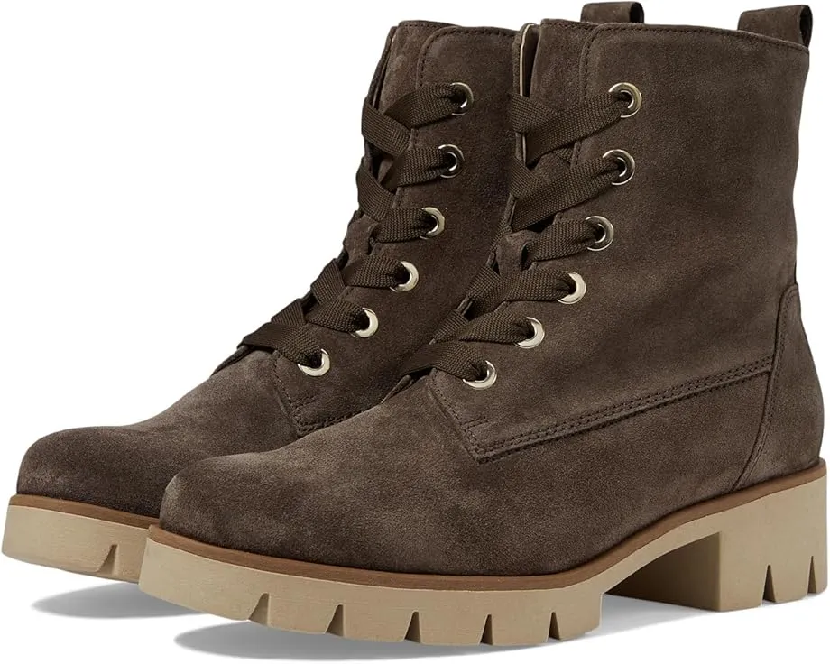 Ботинки Gabor 51.711 из кожи на шнуровке с боковой молнией