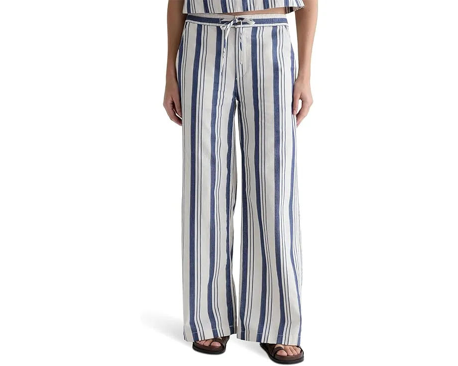 Широкие брюки AG Jeans Carolyn на резинке с принтом Line Up