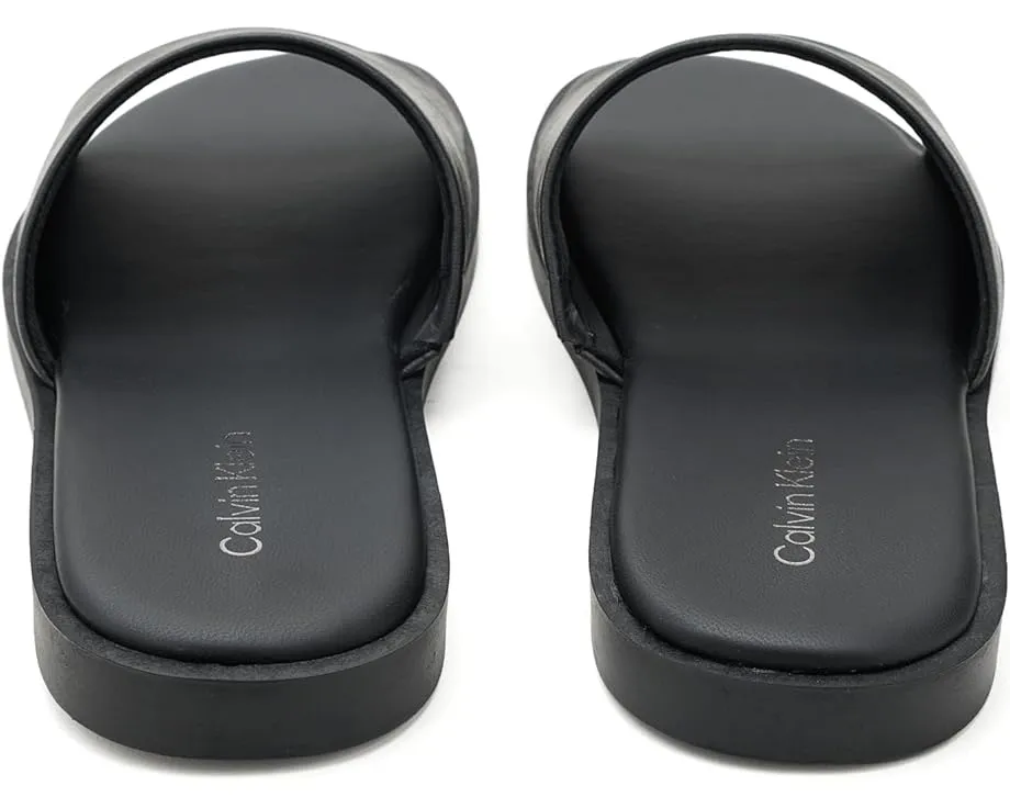 Сланцы Calvin Klein Edenn с логотипом CK и круглым открытым носком