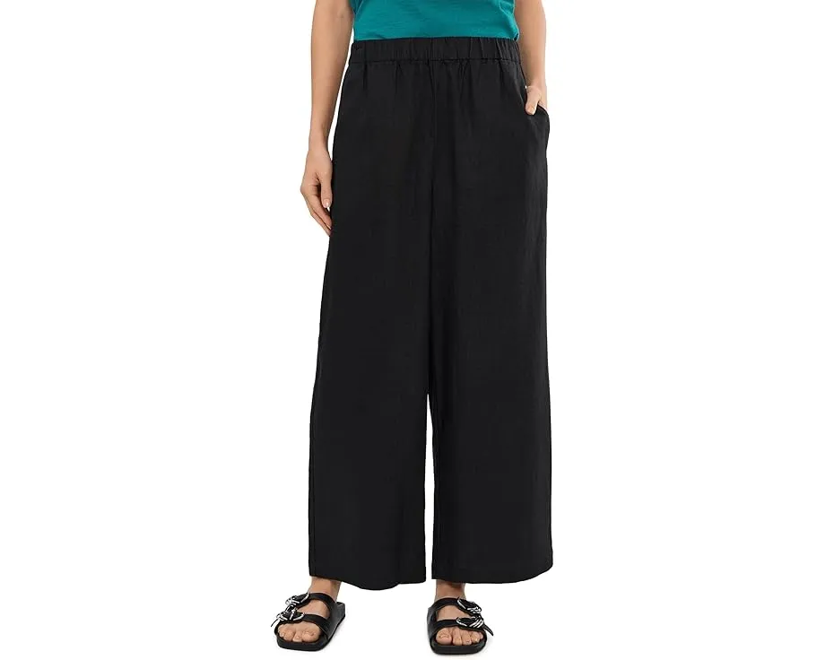Широкие брюки Eileen Fisher из органического льна длиной до щиколотки