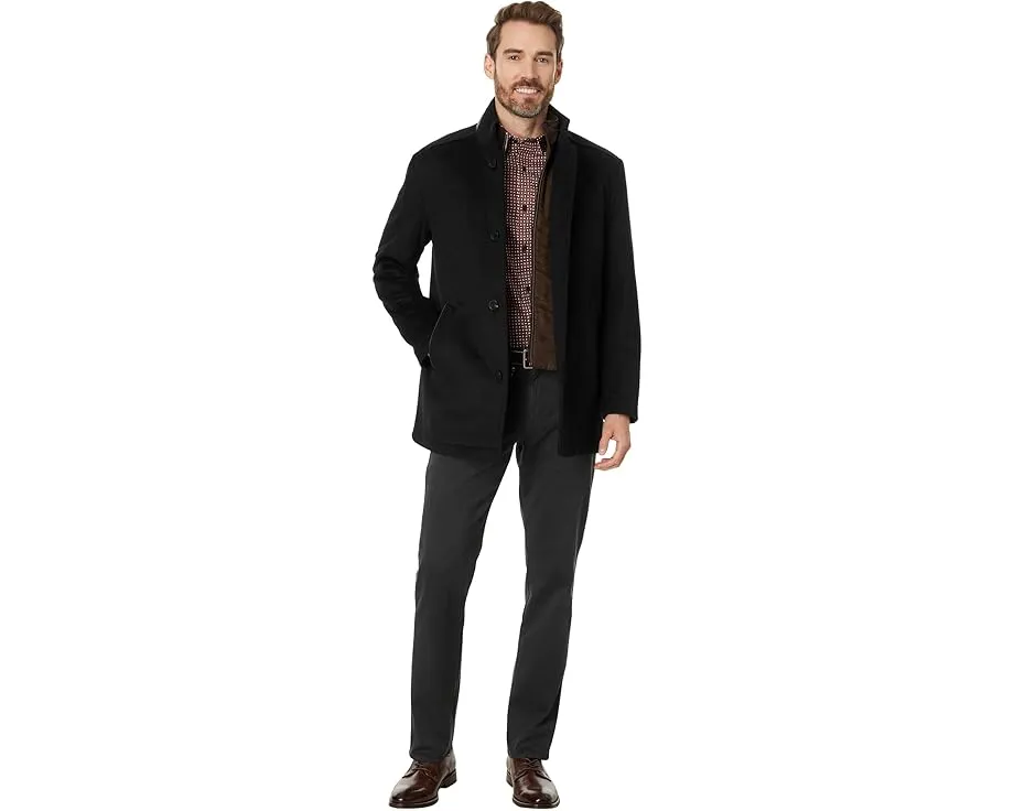 Шерстяное пальто Johnston & Murphy Upton Car Coat с отстегивающимся нагрудником