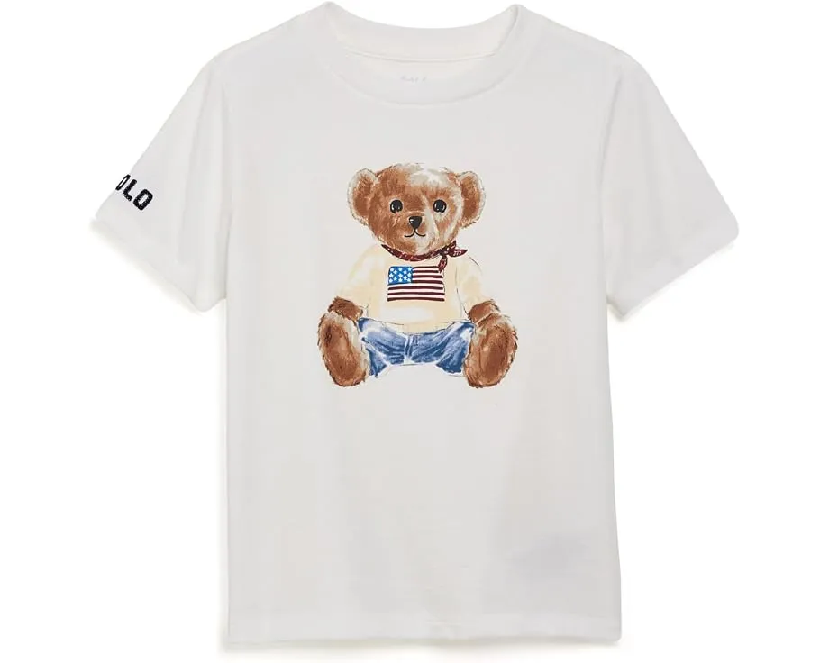 Футболка Polo Ralph Lauren для малышей из хлопка с принтом медвежонка Polo
