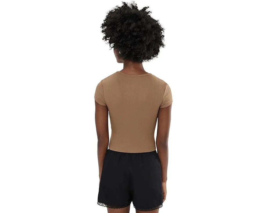 Облегающая футболка Free People Wait A Minute Baby Tee