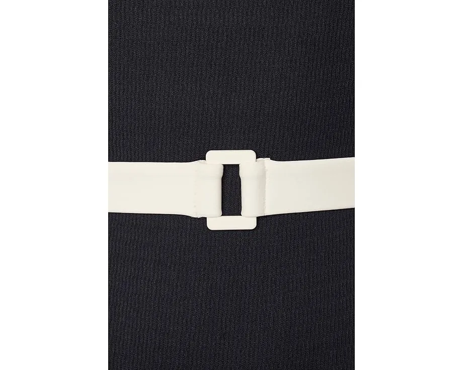 Цельный купальник Seafolly Bandwave Belted Retro Tank с ремнем