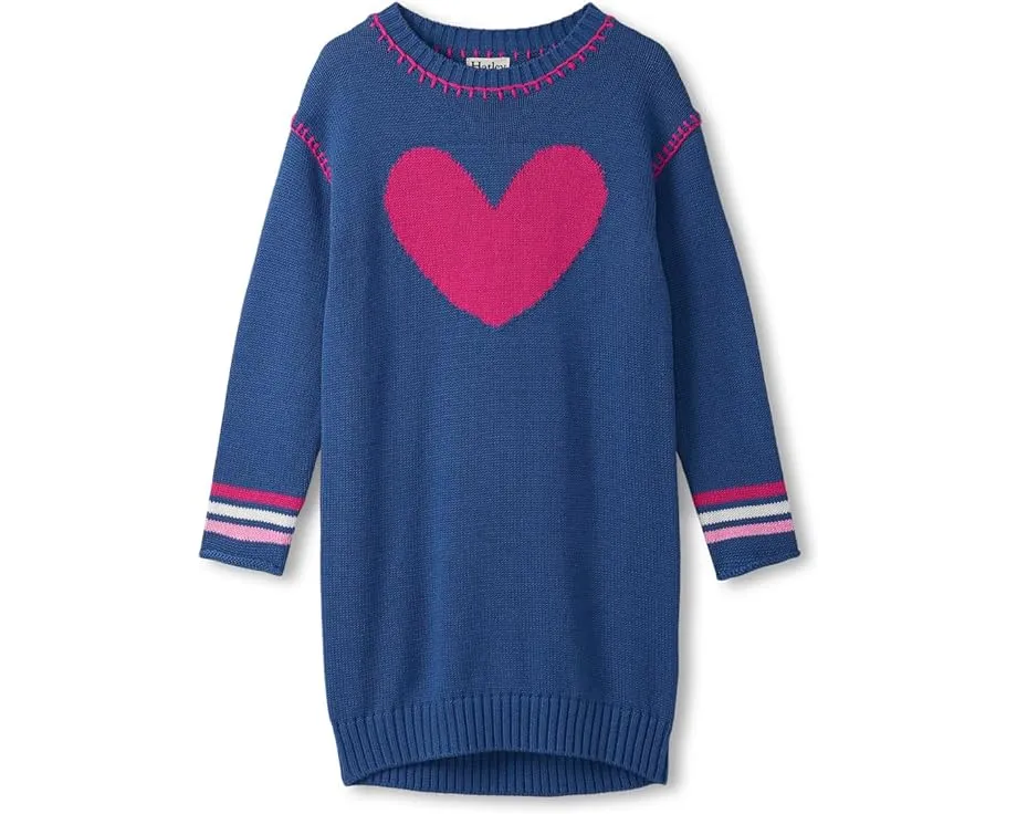 Платье-свитер Hatley Kids с регланными рукавами и ребристым подолом