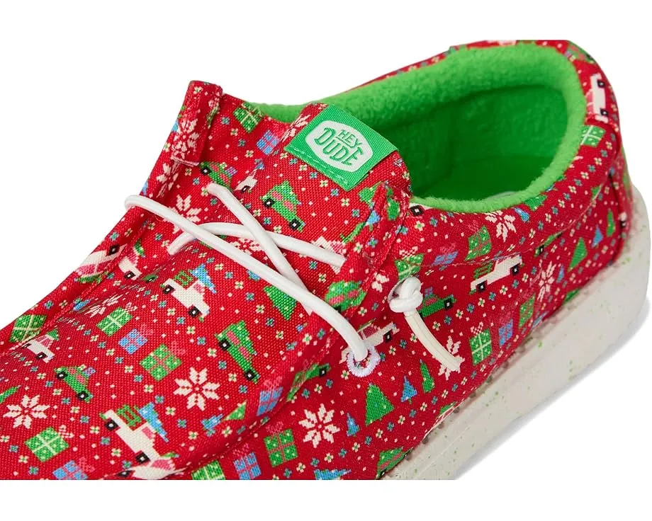 Hey Dude Kids Wally Holiday Sweater детские лоферы с новогодним принтом