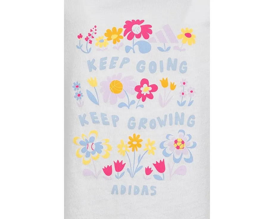 Комплект adidas Kids Cap Sleeve Tee & Woven Short Set с принтом и эластичным поясом