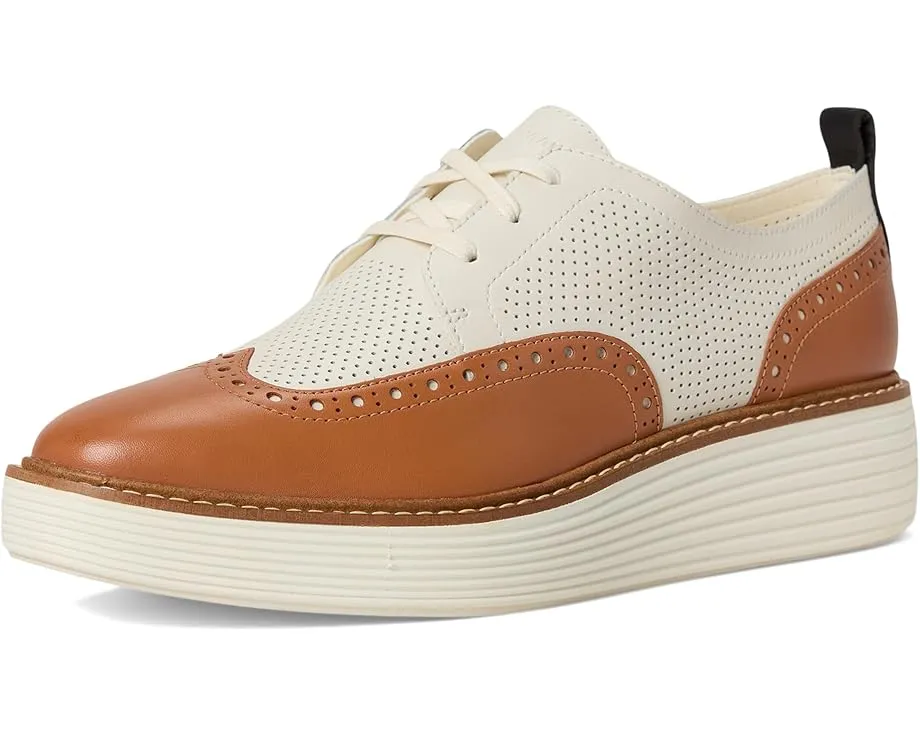 Оксфорды Originalgrand Platform Wing Tip на платформе с декоративными перфорациями от Cole Haan