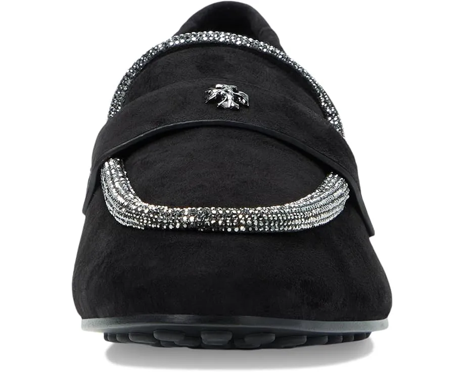 Лоферы Tory Burch Ballet из замши с деталью Double T