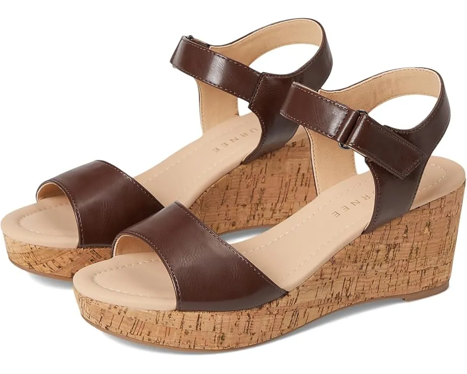 Сандалии Ranae на танкетке из пробки с регулируемой липучкой