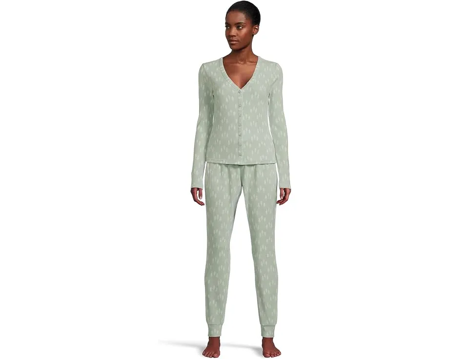 Комплект кардигана и брюк HONEYDEW Cabin Comfort из мягкой вафельной ткани