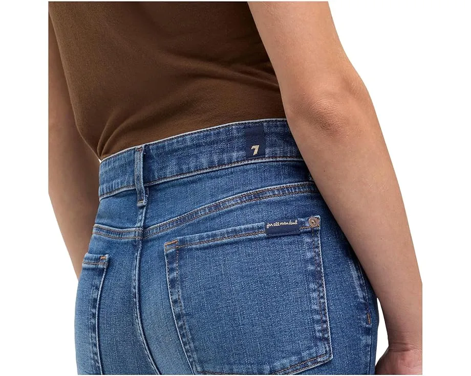 Джинсы 7 For All Mankind The Leggy Bootcut с зауженным силуэтом и расклешенным низом
