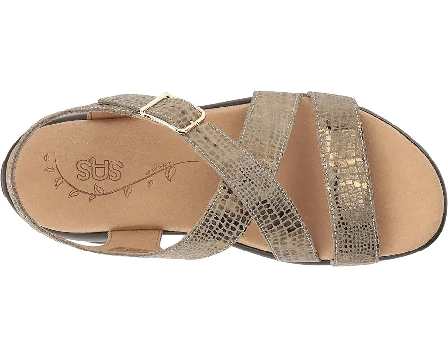 Сандалии SAS Laguna с тисненой кожей и регулируемой пряжкой