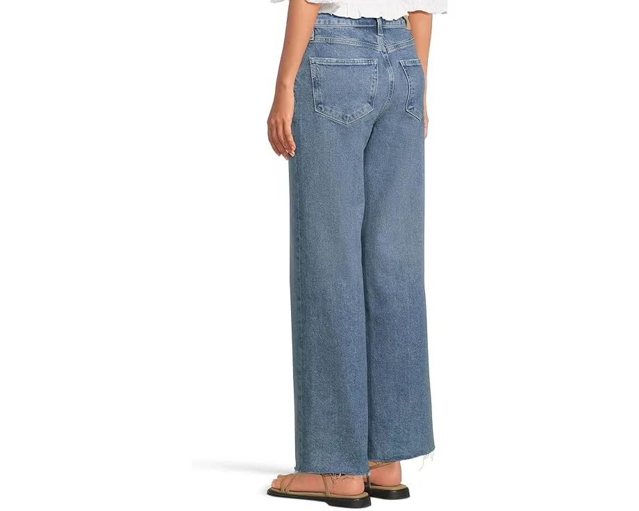 Джинсы Paige Anessa с необработанным краем и широкими штанинами