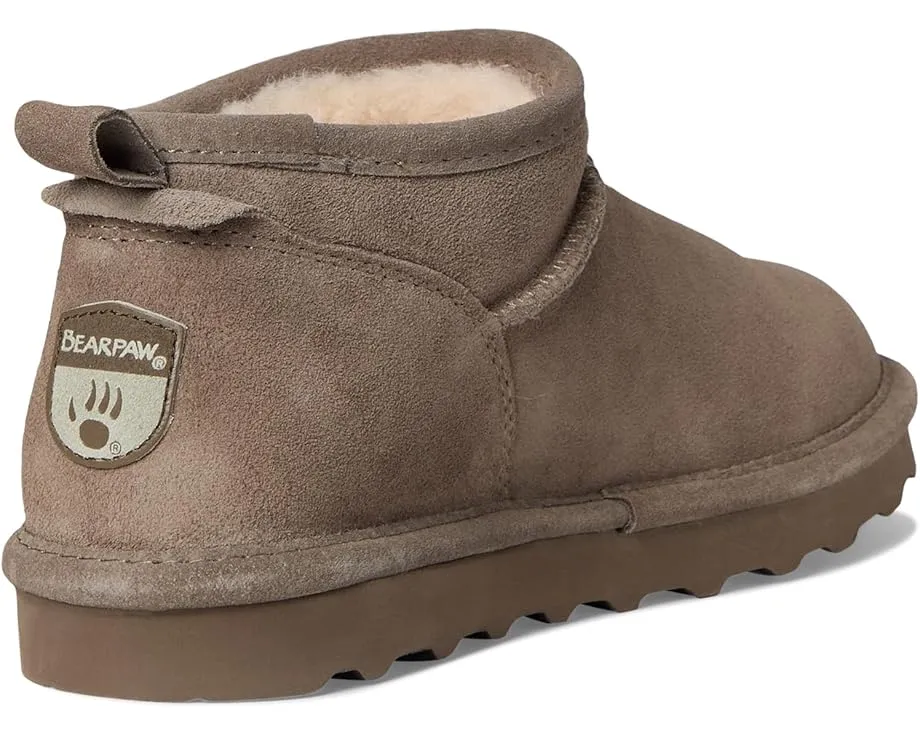 Сапоги Super Shorty Bearpaw из замши с овечьей шерстью и съемной стелькой