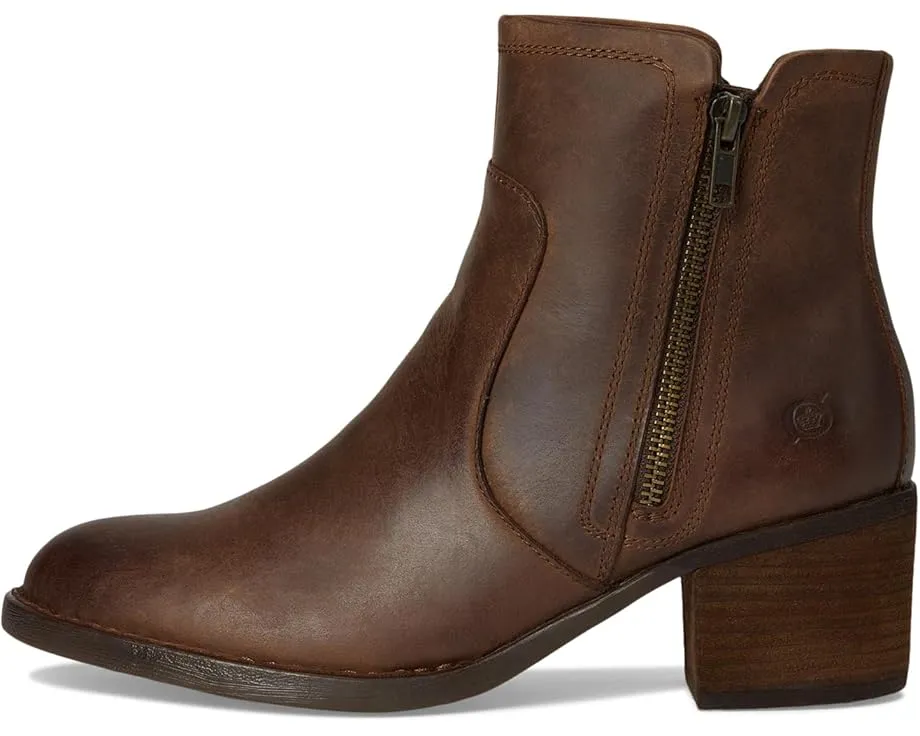 Ботильоны Born Rigby из итальянской кожи в мотовеянии с боковой молнией