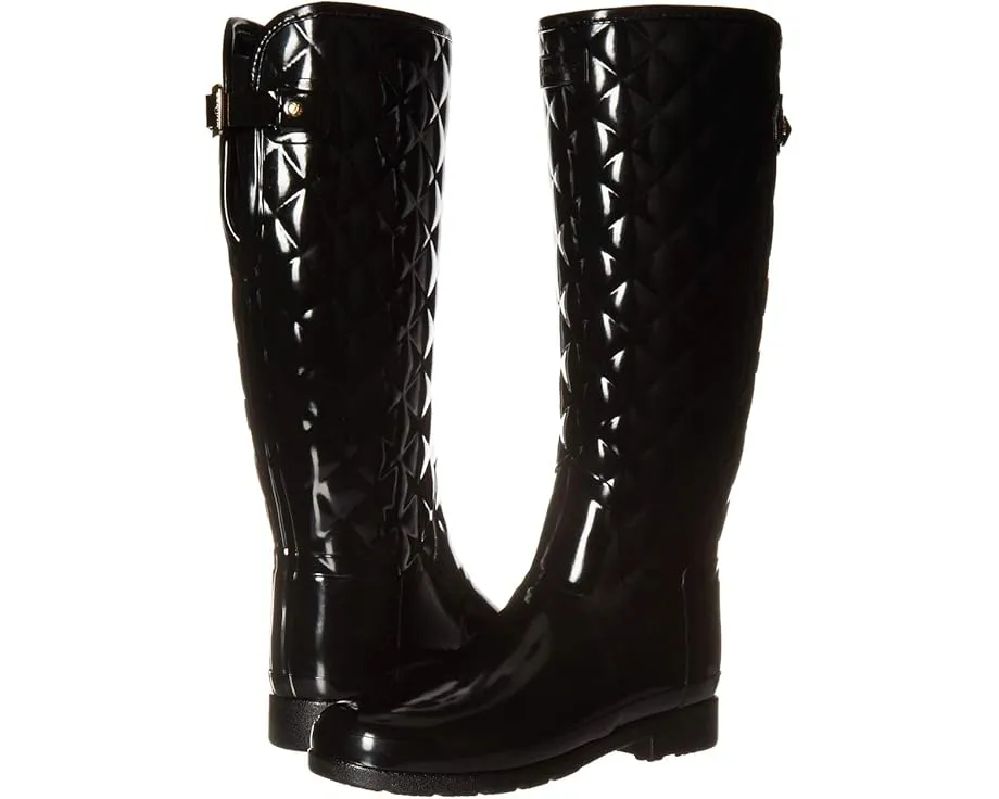 Высокие резиновые сапоги Hunter Refined Gloss Quilt Tall с глянцевым покрытием