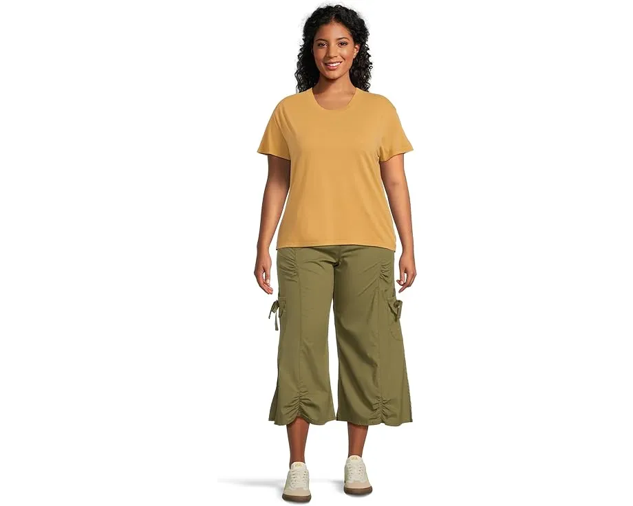 Широкие брюки Cargo Gaucho Crop с завязками и карманами XCVI