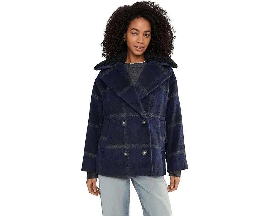 Короткое пальто-бушлат Levi's из смесовой шерсти с отстегивающимся воротником