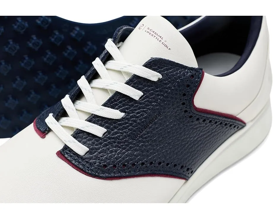 Водонепроницаемые кожаные гольф-ботинки ECCO Golf S Casual Saddle с мембраной ECCO-TEX
