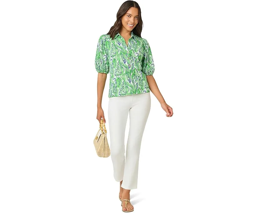 Вязаный топ Bingley с воротником и пышными рукавами Lilly Pulitzer