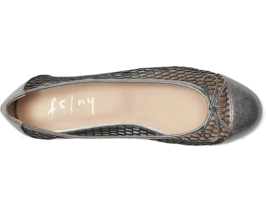 Балетки Meadow от French Sole из металлизированной кожи с плетеным узором