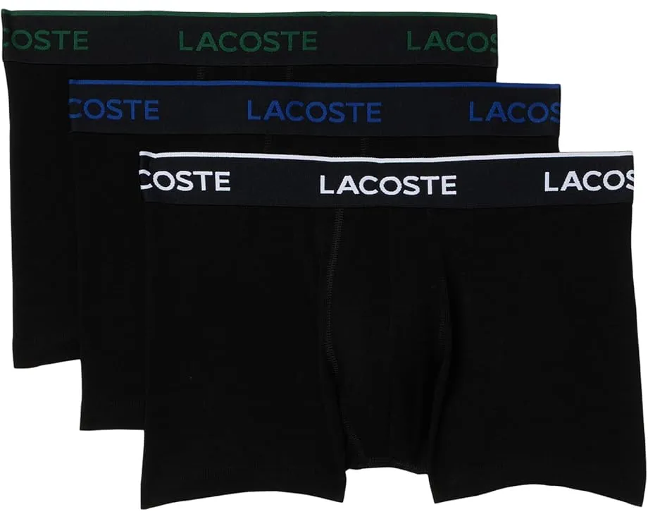 Набор из 3 трусов Lacoste 3-Pack Crocodile Logo Trunks с логотипом крокодила