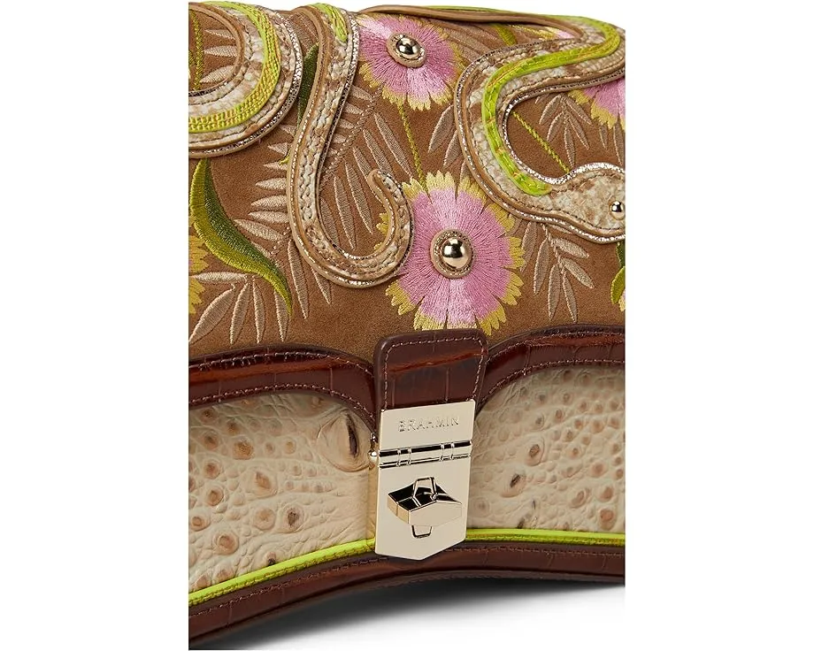 Сумка Brahmin Nerida через плечо в винтажном стиле с двойной фурнитурой