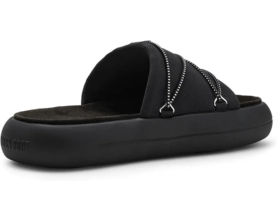 Сланцы Icon Slide от MOON BOOT с верхом из премиальной кожи и открытым носком