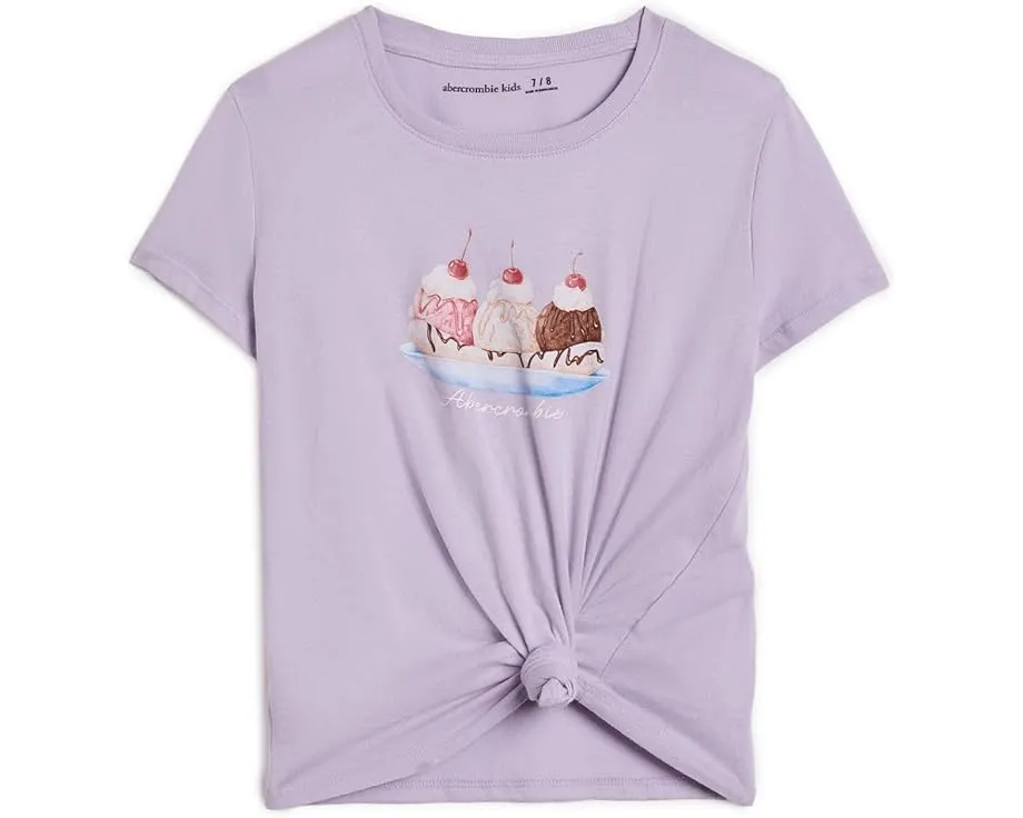 Футболка abercrombie kids с мороженым и узлом сбоку для детей