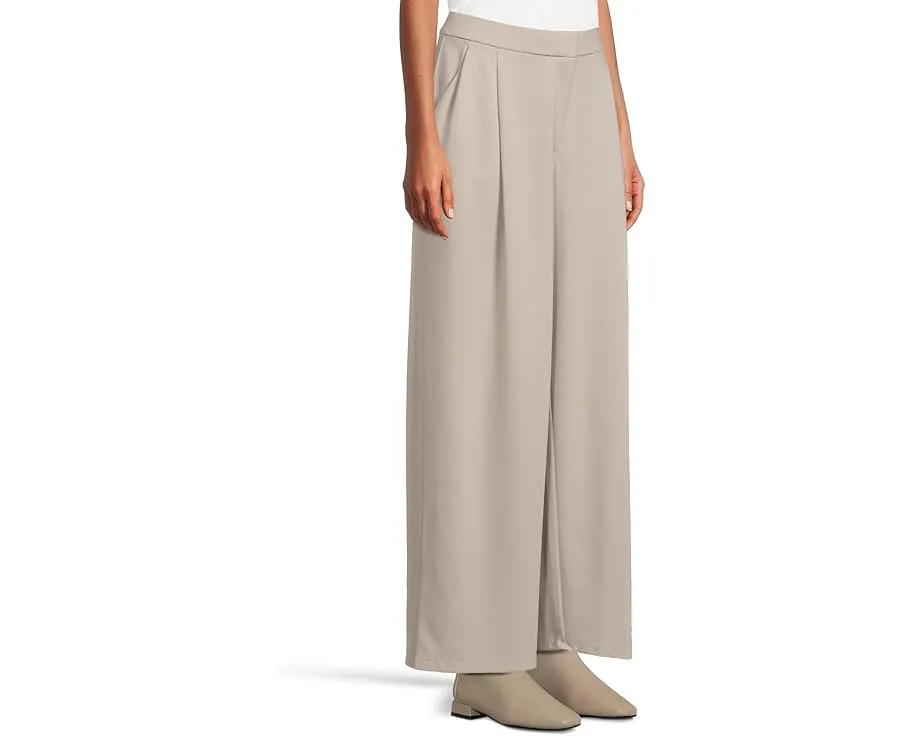 Брюки с защипами спереди из легкого понте Eileen Fisher