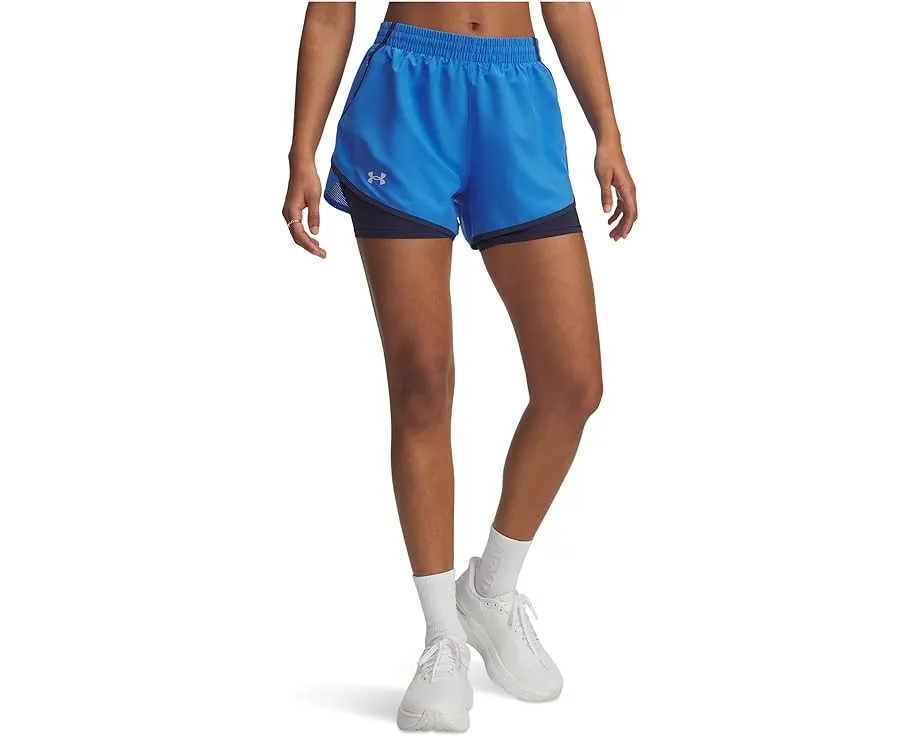 Шорты Under Armour Fly By 2 в 1 со встроенными компрессионными шортами и сетчатыми вставками