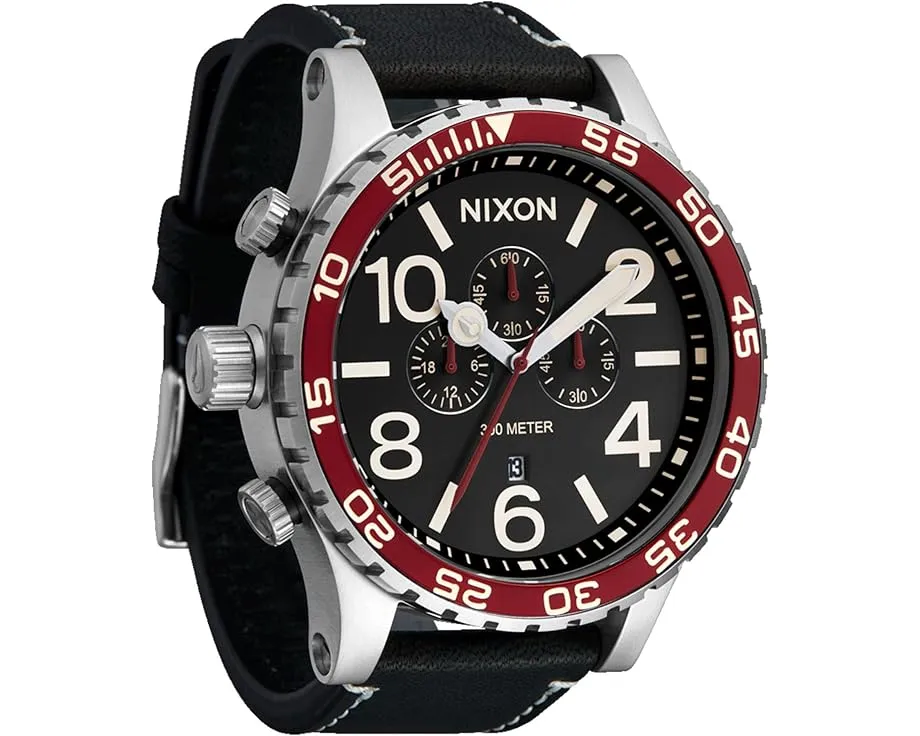 Наручные часы Nixon 51-30 Chrono Leather с хронографом и водозащитой 30 ATM