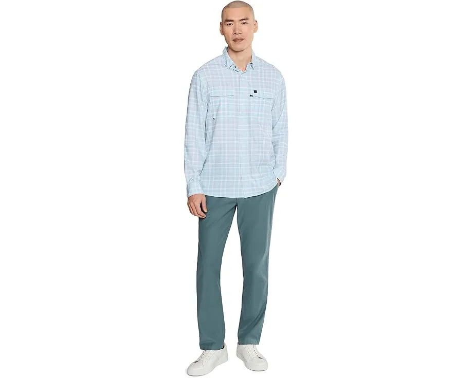 Рубашка Vineyard Vines Permit Plaid Performance Harbor из перфорированной ткани