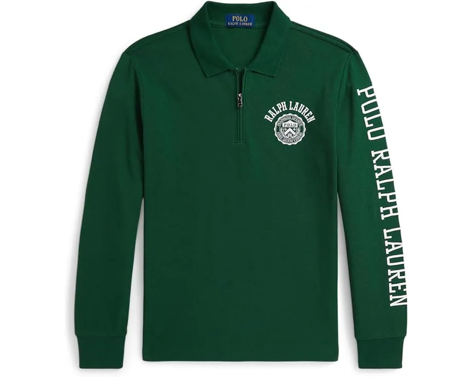 Поло Polo Ralph Lauren Kids из хлопковой сетки с логотипом для детей старшего возраста