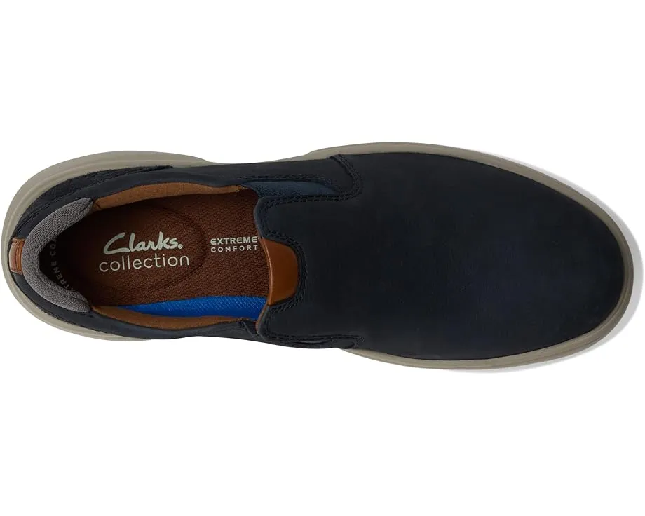 Мокасины Clarks Bradley Ease из нубука с эластичной вставкой