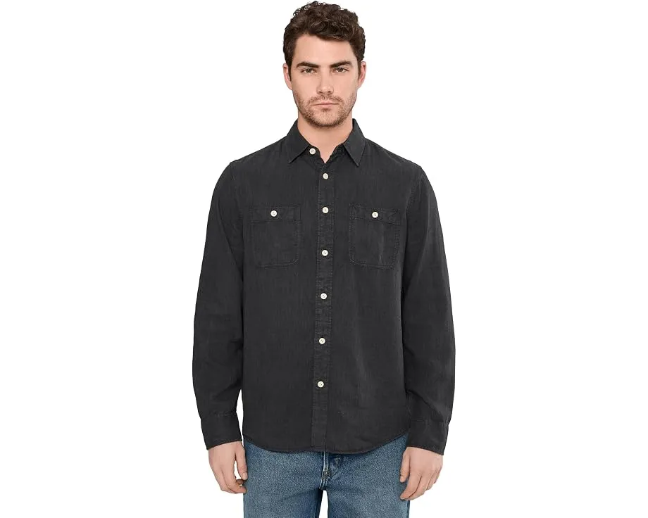 Рубашка Faherty The Tried And True Chambray Workshirt из смеси TENCEL и льна