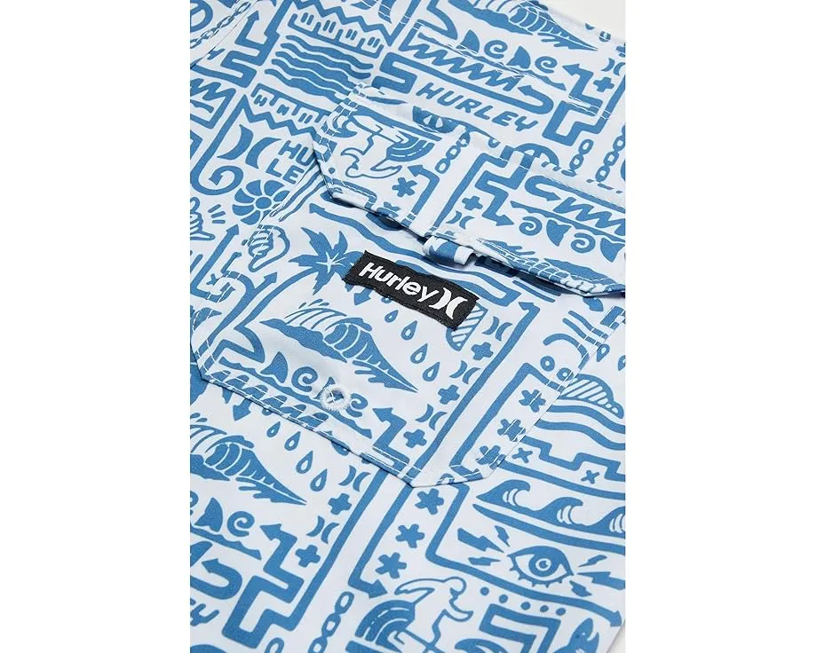 Шорты для серфинга Hurley Kids Squiggle с ярким принтом и сетчатой подкладкой