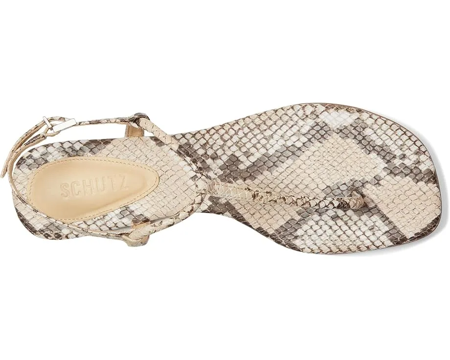 Босоножки Schutz Elsha с квадратным носком и металлизированным верхом