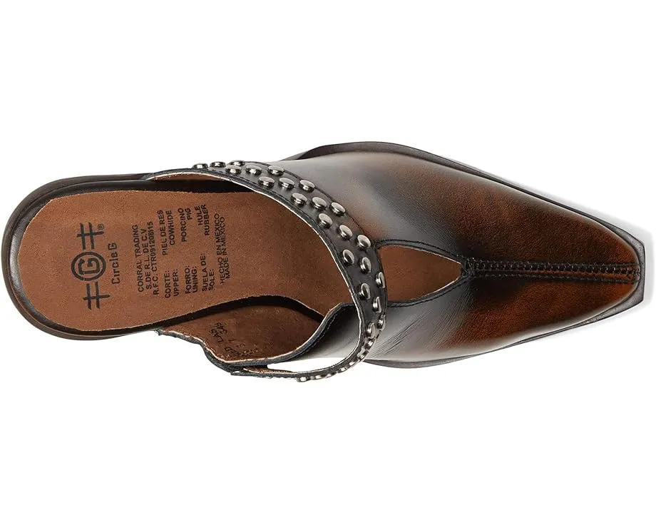 Мюли Corral Boots Lady Studs с состаренной кожей и каблуком 3 дюйма