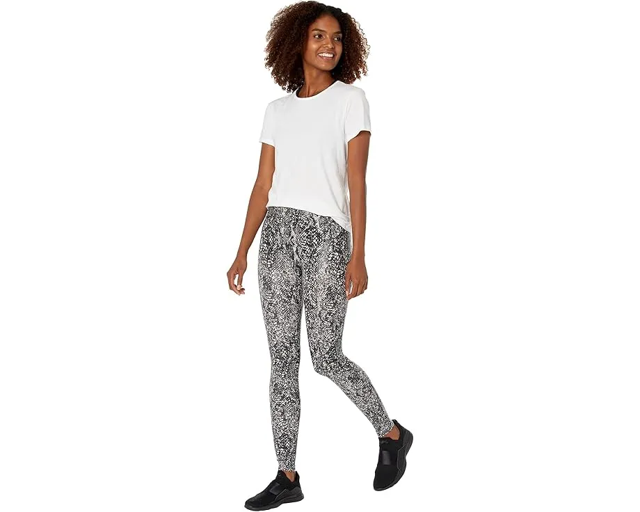 Spanx леггинсы Faux Leather Snake Shine с эффектом змеиной кожи и утягивающим поясом