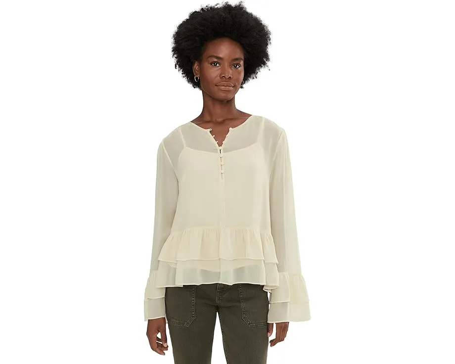 Блуза Sanctuary There She Goes из жоржета с рюшами на рукавах