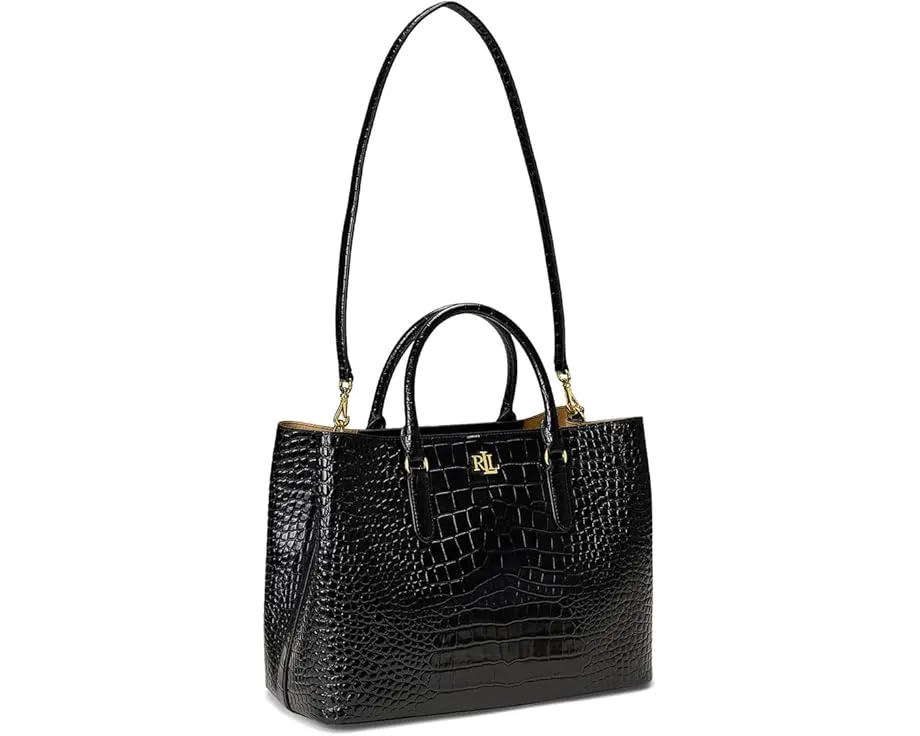 Сумка-сатчел Lauren Ralph Lauren Embossed Leather Large Marcy из тисненой кожи