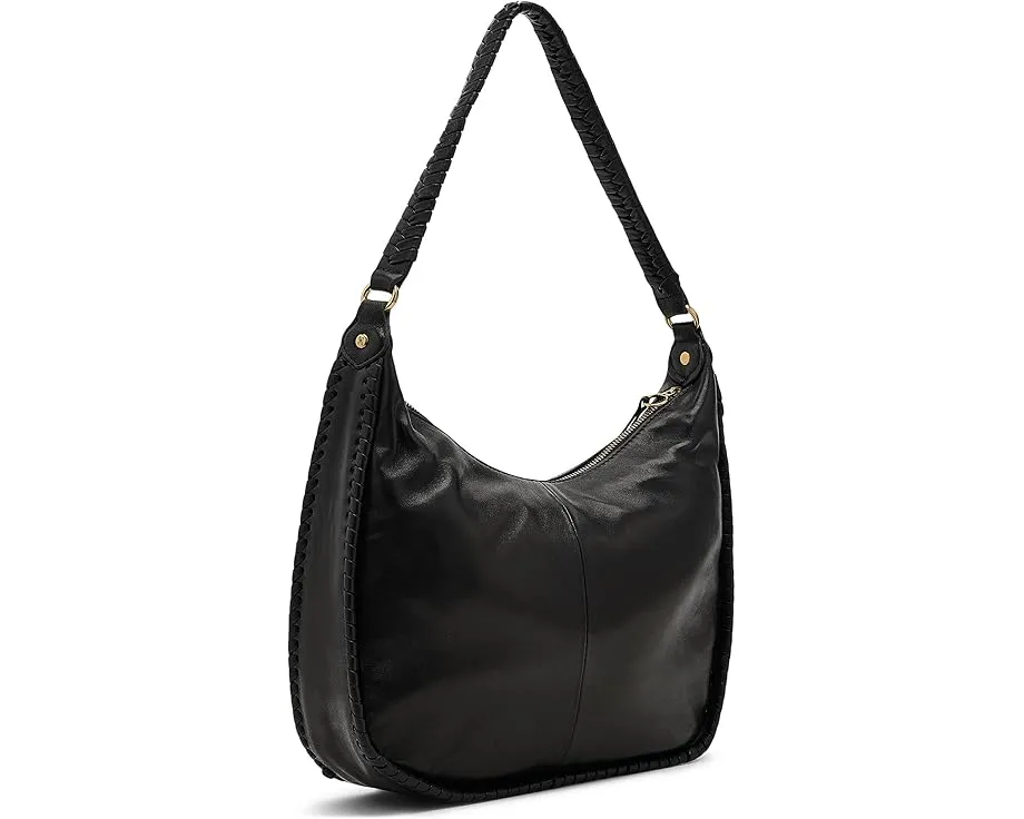 Сумка через плечо HOBO Mia Crescent Large Hobo черная