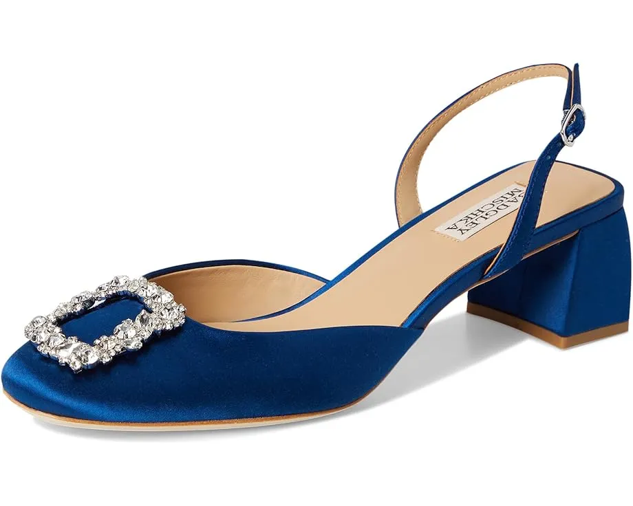 Босоножки Badgley Mischka Vivia на квадратном каблуке с ремешком на щиколотке и кристаллами