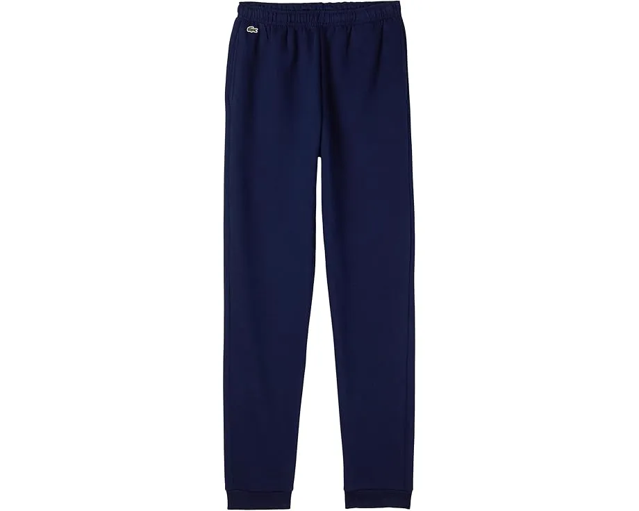 Брюки Lacoste Kids Core Fleece с эластичным поясом и вышитым крокодилом