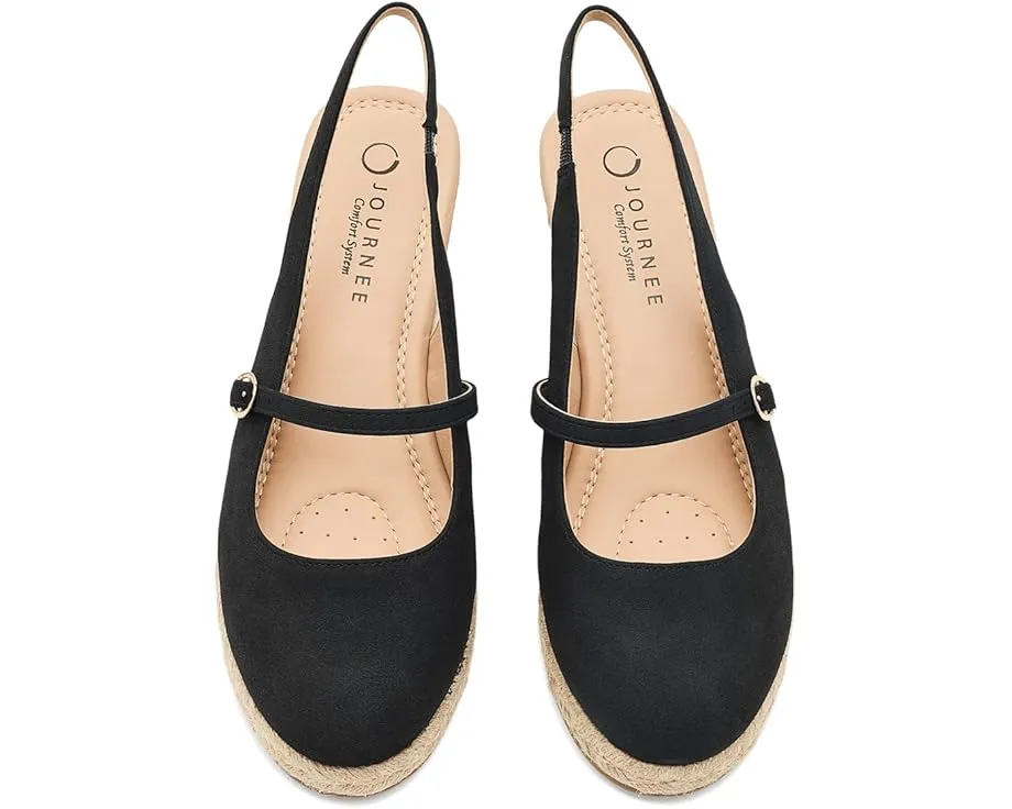 Туфли-платформы Asmyna от Journee Collection с клиновидным каблуком 3 дюйма